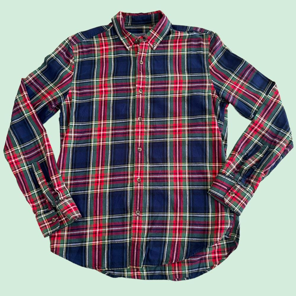 Topman Men’s Plaid Flannel Shirt - Size Small - Multicolor